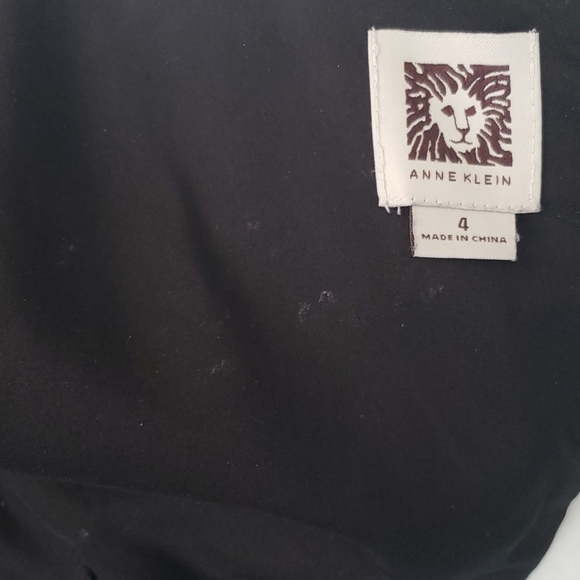 Anne Klein Black Animal Print Lace Overlay Dress Size 4 - Picture 6 of 8